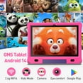 thumbnail image 6 of Android 14 Kids Tablet 10.1 inch with Case, 3GB, 64GB, IPS Touch Screen, Quad-Core,1280x800 | Wi-Fi6 | 6000mAh | Google Certified(Pink), 6 of 6