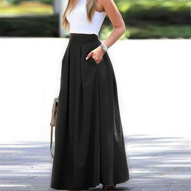 Women's Highly Waist Long Skirt All Match Breathable Slimming Skirts Suitable for Women Casual Daily Life