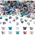 thumbnail image 2 of 200Pcs Butterfly Glass Beads Bulk Butterfly Spacer Beads Mix 10 Colors Crystal Glass Beads, 2 of 9
