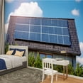 thumbnail image 2 of Peel and Stick Wallpaper Waterproof Large solar panel roof Wall Mural Decor Self Adhesive and Removable 100in x 144in, 2 of 8