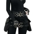 thumbnail image 3 of Riñonera de cuero PU Zulema estilo Retro Fanny Hip Goth Rave, 3 of 7