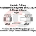 thumbnail image 2 of Captain O-Ring  Replacement Hayward SPX0722GH O-Rings for Trimline Ball Valves 6 Sets, 2 of 2