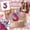 A003- Style C, variant on Number 5 Birthday Candle, Glitter Pink with Crown Decoration, 1 Piece,Suitable for Kids Birthday Party Cake Decoration