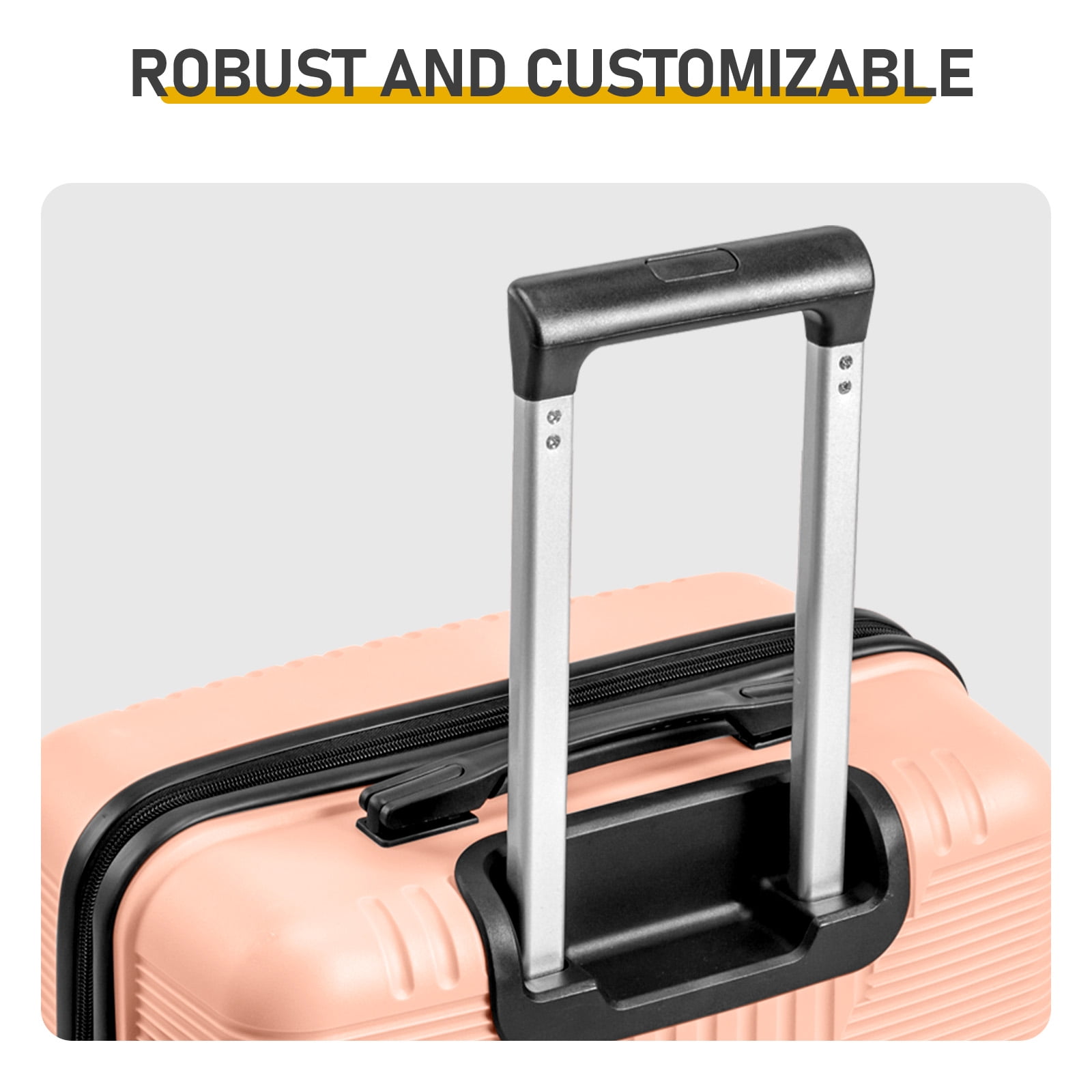 28 Inch Expandable Hard Shell Checked Suitcase, 360 Silent Spinner Wheels Luggage for 7+ Days Long Family Travel