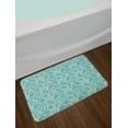 thumbnail image 2 of Teal Bath Mat, Classical Lace Style Pattern with Romantic Feminine Elements Inspired Artwork Print, Non-Slip Plush Mat Bathroom Kitchen Laundry Room Decor, 29.5 X 17.5 Inches, Teal Beige, Ambesonne, 2 of 2