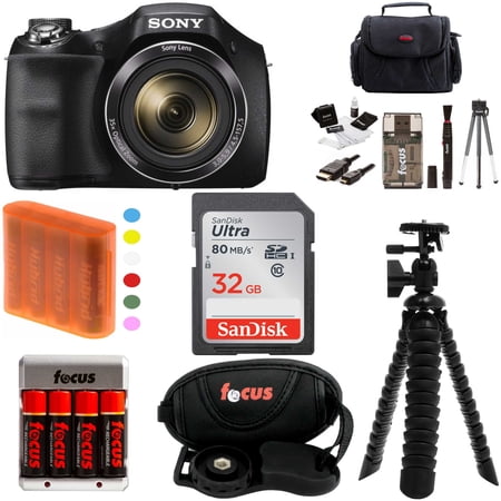 Sony Cyber-Shot H300 Digital Camera with 32GB SDHC Card and Accessory Bundle