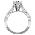 thumbnail image 3 of Edge Jewel Excellent 1.2 Ct Round Cut Lab Created Simulated Diamond Ring - 14K White Gold Over Wedding Anniversary Ring - 60th Wedding Anniversary Gifts - Teen Girls Birthday Gift - Proposal Ring, 3 of 6
