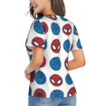 thumbnail image 3 of Spider-Man T-Shirt à Manches Courtes Col en V pour Femmes, 3 of 7