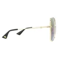 thumbnail image 4 of Gucci Sunglasses GG 0414 S 003 Gold Gray with Multicolor Gradient Mirror Lens, 4 of 5