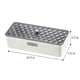 thumbnail image 3 of Organizador de maquillaje apilable con tapa y escurridor | Bandeja de plástico para tocador de baño, utensilios de cocina y cubiertos | PP blanco o verde | 27,5 x 12,9 x 7 cm, 3 of 7