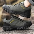 thumbnail image 4 of Mens Hiking Shoes Waterproof Breathable Lightweight Army Green Outdoor Trail Non-Slip Low Top,Size 9.5, 4 of 9