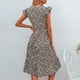 thumbnail image 5 of Vestido De Manga Con Volantes, Vestido Con Estampado Floral Informal De Poliéster Para Fiestas Navideñas Para Ir De Compras ANGGREK Otros, 5 of 6