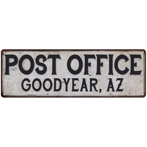 Goodyear, Az Post Office Sign Vintage 6x18 206180011417