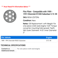 thumbnail image 2 of Flex Plate - Compatible with 1989 - 1991 Chevy R1500 Suburban 5.7L V8 1990, 2 of 2