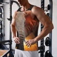 thumbnail image 5 of Uemuo Elephant Sunset in Kenya Pattern Men's Muscle Shirts Sleeveless Dry Fit Gym Workout Tank Top Lightweight Sports Tank Top Beach Tank Top, Loose-fit Sleeveless Shirt-X-Large, 5 of 7