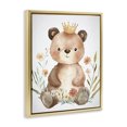 thumbnail image 3 of Stupell Industries Whimsical Crowned Baby Bear Gold Framed Floater Canvas Wall Art design by Ramona Murdock, 31 x 25, 3 of 9