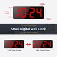 thumbnail image 3 of Reloj de pared digital LED XUANZIT con pantalla grande - rojo, 3 of 7