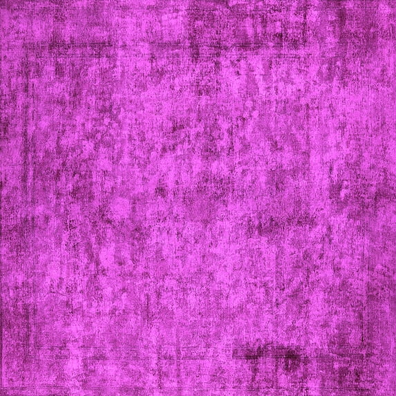 Ahgly Company Indoor Square Oriental Pink Industrial Area Rugs, 8' Square
