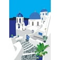 thumbnail image 2 of Bucheli, Jen 18x24 White Modern Wood Framed Museum Art Print Titled - Santorini, 2 of 4