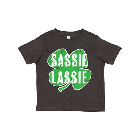 

Inktastic St. Patrick s Day Shamrock Logo Weathered Sassie Lassie Gift Toddler Boy or Toddler Girl T-Shirt