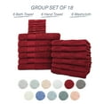 thumbnail image 3 of Hencely 18-Piece Turkish Cotton Towel Set – 6 Bath Towels, 6 Hand Towels & 6 Washcloths – Soft, Absorbent, Quick Dry – Red, 3 of 7