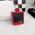 thumbnail image 2 of PU Leather Ring Holder Kickstand Case for Samsung Galaxy Z Flip 5 4 3 5G Z Flip3 /Flip4 /Flip5 Matte Retro Luxury Shockproof Vintage Phone Cases Cover (red,for Samsung Z Flip 5), 2 of 10