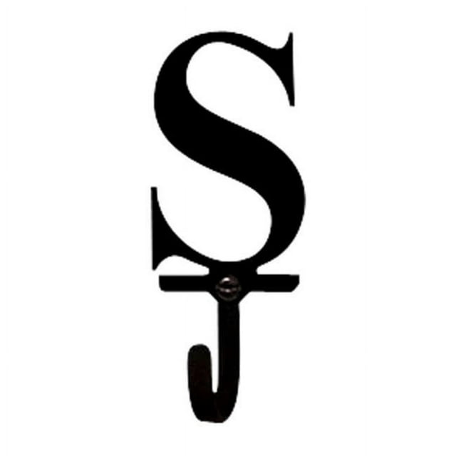 Village Wrought Iron 3.63 Inch Letter S Wall Hook Small