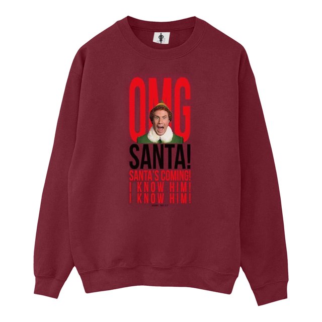Elf Mens OMG Santa I Know Him Sweatshirt