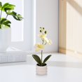 thumbnail image 5 of kladzum Fake Flowers Faux Phalaenopsis Orchid Realistic Flower Arrangement Artificial Potted Decor Wedding Photography Prop Flowers, Fake Plants Flower Bouquet, 5 of 9