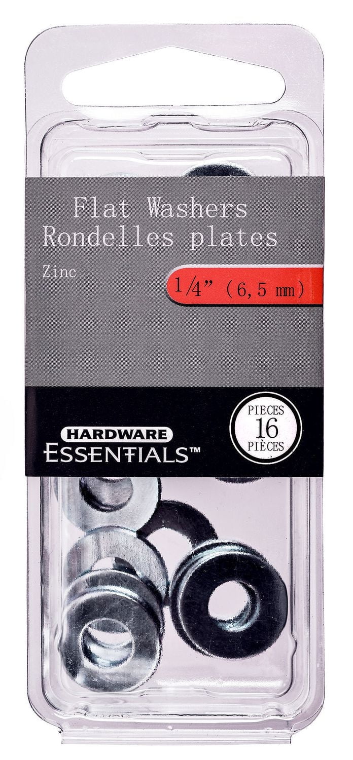 Rondelle Hardware Essentials de 1/4 po en zinc Rondelle -16 pièces
