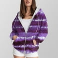 thumbnail image 3 of Towmus Oversized Zip Up Hoodie for Women Tie-Dye Graphic Sweatshirts Gradient Printed Y2K Clothes Casual Long Sleeve Plus Size Hoodies XS-6XL, 3 of 5