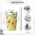 thumbnail image 4 of PAYOHTO Sunflower Patternhand Painted Insulated Stainless Steel Tumbler 12 oz Thermos Come with Straw Kids Leak-Proof Travel Mug Cup, 4 of 7