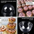 thumbnail image 4 of Efavormart 50 Pack Clear Plastic Dome Lids For Cupcake Liners, Disposable Baking Cake Cup Lids - 3", 4 of 11