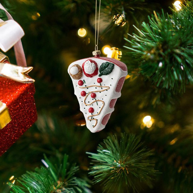 Decoración de árbol de Navidad, colgante, accesorios para coche, adornos para el hogar y la sala de estar Pastel BLESIY Colgante colgante