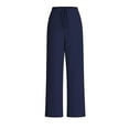 thumbnail image 6 of Mens Linen Pants Summer Casual Lightweight Wide Leg Trousers Drawstring Elastic Waist Comfort Loose Travel Beach Long Pants, 6 of 9