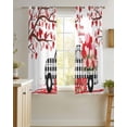 thumbnail image 4 of Valentine's Day Sheer Curtains 45 Inch Length 2 Panels Set for Living Room/Bedroom, Love Tree Branches Truck Roses Buffalo Plaid Kitchen Curtains Grommet Curtains Window Treatments 42"x45"x2, 4 of 7