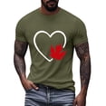 thumbnail image 3 of Camisas de Manga Corta para las Mujeres Impresión de Manga Corta Cuello Redondo, Camisa Casual de Poliéster para las Mujeres, Lavado de Manos, 3 of 6