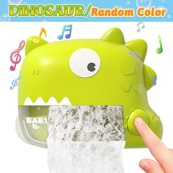 EGNMCR Electric Dinosaur Bubble Machine Toy Creates Bubble With Music Safe For Bath Time Play Bubble Machine Birthday Gifts for Kids