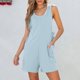 thumbnail image 5 of Sexy Rompers para las Mujeres de Verano sin Mangas Tanque Sudadera con Bolsillos Laterales, Cuello en V Color Sólido Romper Casual para Uso Diario Y de Fiesta, 5 of 6