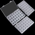 thumbnail image 2 of 3 Pack 28 Grids Diamond Painting Box Storage 5D Diamond Painting Accessories Storage Box for Diamond Embroidery with 3 Pack Tweezers and 168 Pieces Craft Label Marker Sticker, 2 of 6