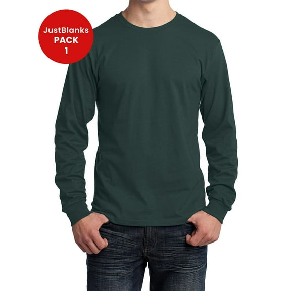 JustBlanks Long Sleeve Cotton T Shirt Soft Durable Comfortable