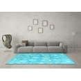 thumbnail image 3 of Ahgly Company Indoor Rectangle Abstract Light Blue Modern Area Rugs, 2' x 5', 3 of 4