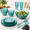 Crystal Green-Service For 8, variant on Clear 20 Piece Dinnerware Set Service For 4 with Salad Serving Pieces