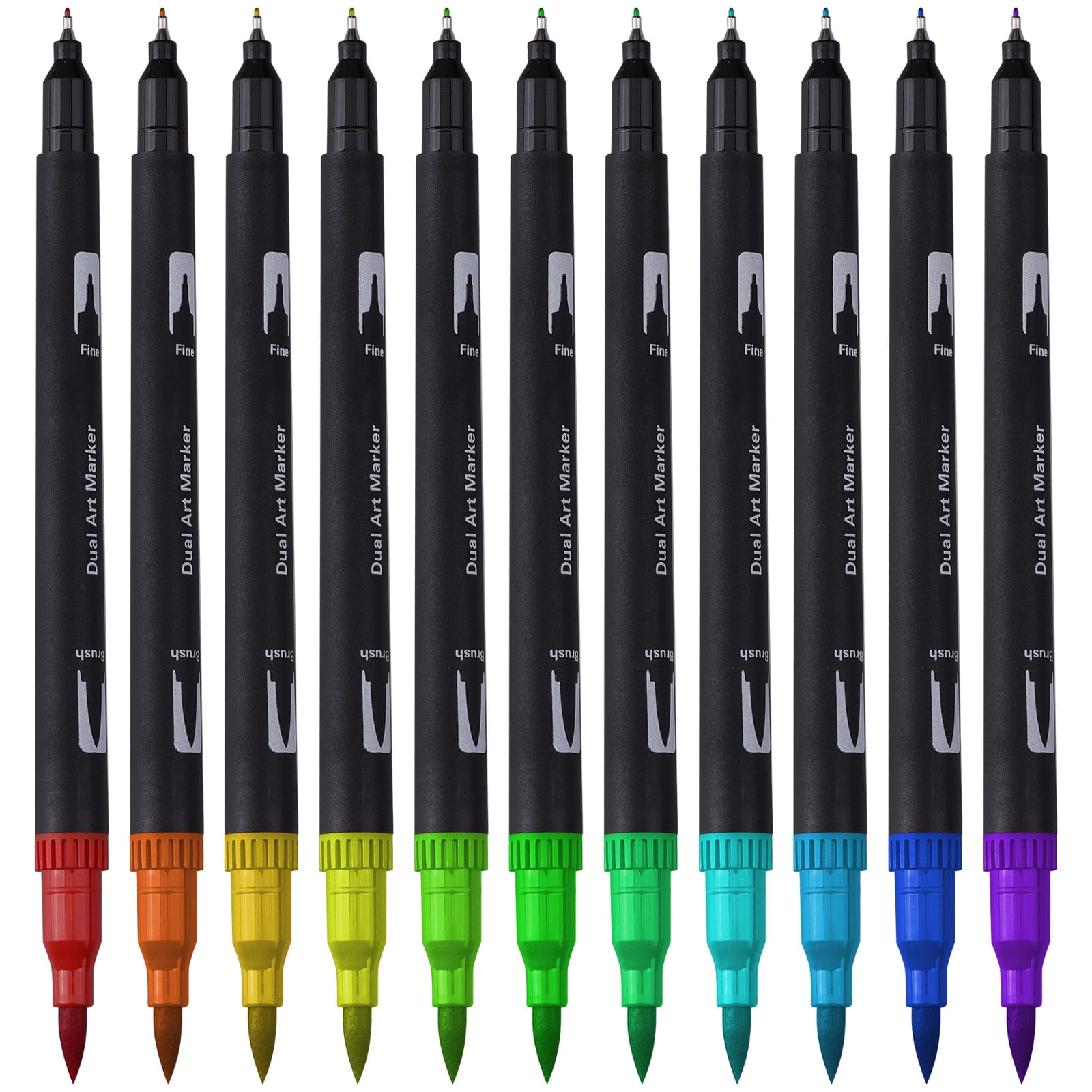 Innens Watercolor Brush Dual Tip Pens Brush Tip Water Soluble Marker Pen Set, 72 Colors