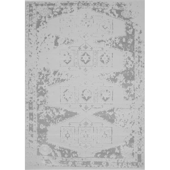 Ahgly Company Indoor Rectangle Abstract Gray Contemporary Area Rugs, 2' x 3'