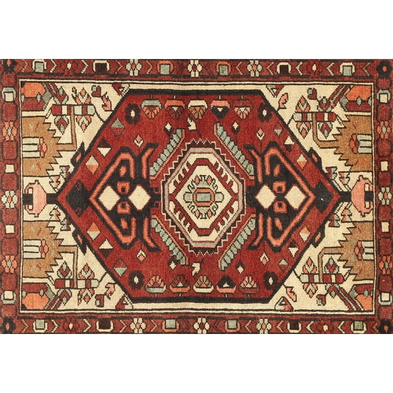 Ahgly Company Indoor Rectangle Traditional Red Persian Area Rugs, 7' x 9'