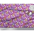 thumbnail image 2 of Soimoi Purple Cotton Duck Fabric Florals Floral Printed Craft Fabric by the Yard 42 Inch Wide, 2 of 3