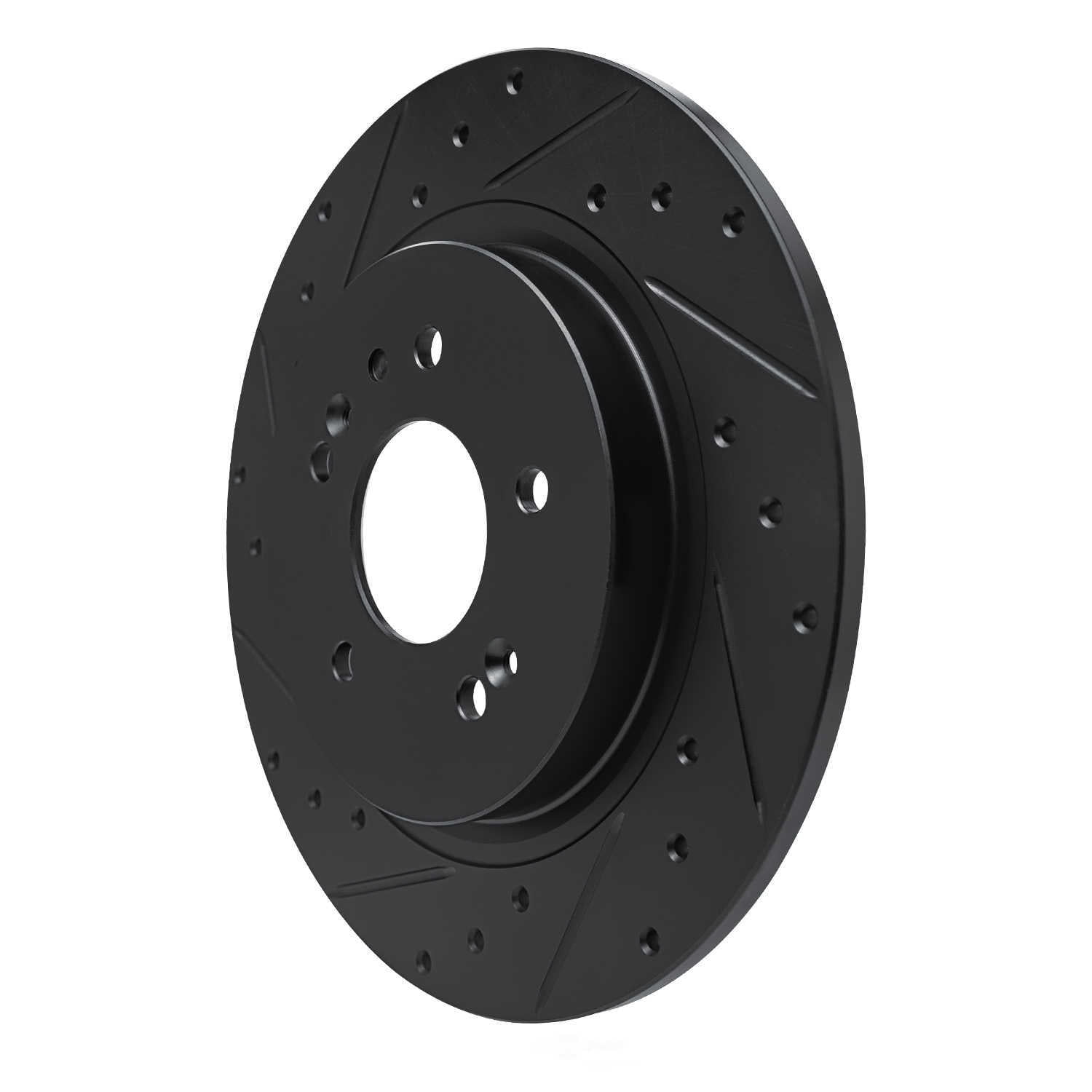 Dynamic Friction Company 633-03060L DFC Brake Rotor - Drilled And Slotted - Black