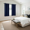 thumbnail image 5 of Navy Blue Blackout Curtains - Bedroom Window Treatment Curtains Thermal Insulated Room Darkening Drapes for Living Room Kitchen Grommet Top Light Blocking Drapery, 40 x 50 Inches Long, 2 Panels, 5 of 5