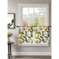 thumbnail image 2 of Sheer Curtains 45 Inch Length 2 Panels Set for Kitchen, Lemon Floral Semi Sheer Curtains for Windows, Watercolor Country Summer Spring Fruit Voile Window Treatments Rod Pocket Curtain, 2 of 7